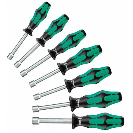 Nut Driver Set SAE Hollow Round 7 pcs. by USA Wera Nut Driver Sets