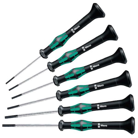Precision Screwdriver Set Slotted 6 pcs. Type 5345270001 by USA Wera Screwdriver Sets