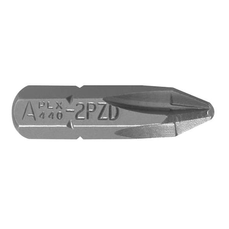 Torsion Bit SAE 1/4" Hex #2 1" S2 Steel Type 440 2 PZDX by USA Apex Screwdriver Bits