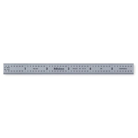 Steel Rule Flexible 6 In 32/64/10/100ths by USA Mitutoyo Rulers & Straight Edges