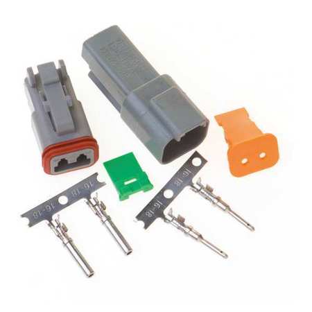 Deutsch Connector Kit 2 Pin by USA Techflex Electrical Wire Connectors