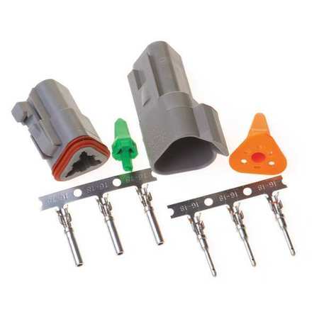 Deutsch Connector Kit 3 Pin by USA Techflex Electrical Wire Connectors