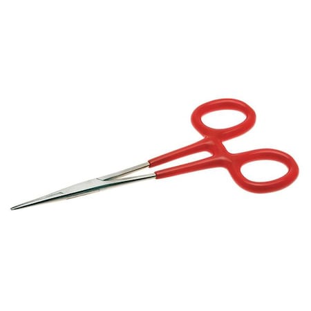 Hemostat Str. Serrated 5" Plastic Grip by USA Aven Inspection & Retrieving Tweezers