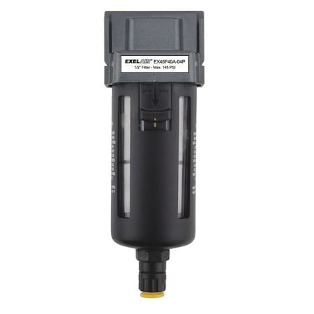 Standard Filter 1/2" NPT Metal Bowl by USA Exelair Pneumatic System Oil Removal Filters