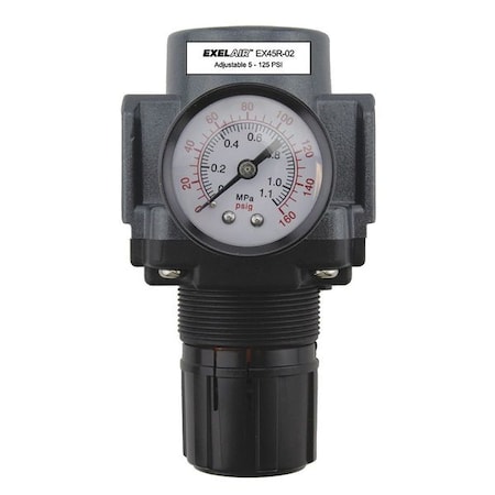 Standard Regulator 1/4" NPT 212CFM by USA Exelair Pneumatic Regulators