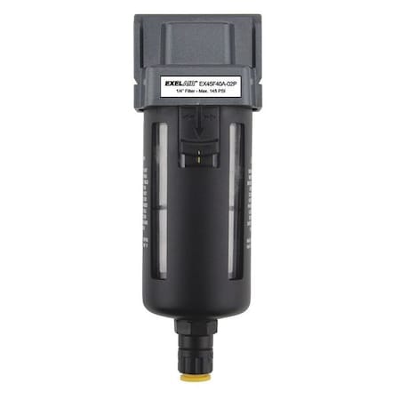 Standard Filter 1/4" NPT Poly Bowl by USA Exelair Pneumatic System Oil Removal Filters