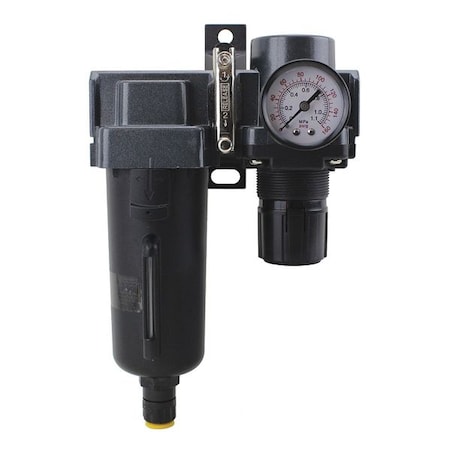 Mini Filter/Regulator 1/2" NPT Metal Type EX45FR40A 04M by USA Exelair Compressed Air Filters & Regulators