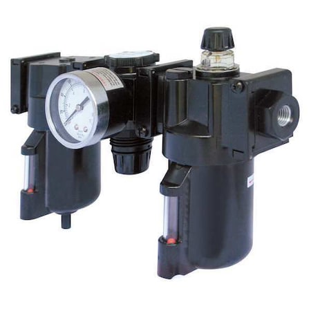 Modular Filter/Regulator/Lube Combo 1/4 by USA Arrow Pneumatics Compressed Air Filters Regulators & Lubricators