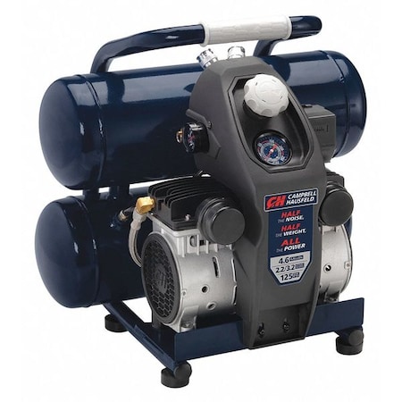 Compressor Lightweght Quiet Air 4.6 gal. by USA Campbell Hausfeld Stationary Electric Air Compressors