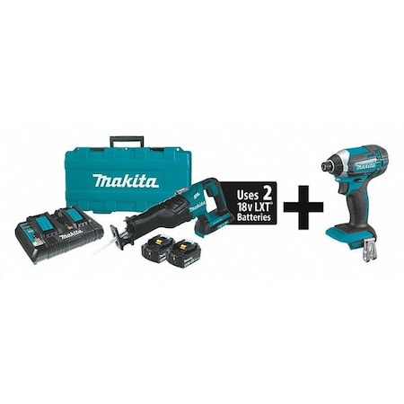 Cordless Combination Kit 18.0V 2 Tools Type XRJ06M XDT11Z by USA Makita Cordless Power Tool Combination Kits
