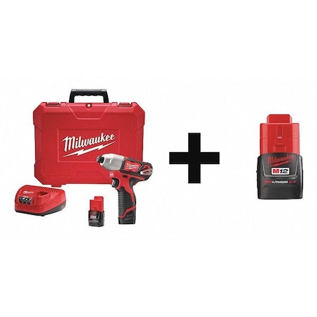 Cordless Impact Driver Kit 12.0V Type 2462 22 48 11 2420 by USA Milwaukee Cordless Power Impact Tools