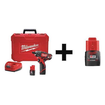Cordless Screwdriver Kit 12.0V Type 2406 22 48 11 2420 by USA Milwaukee Cordless Power Screwdrivers