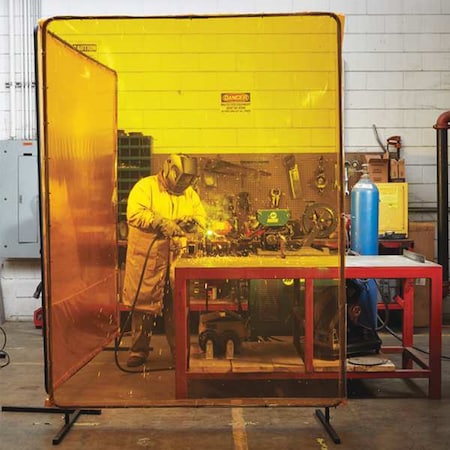 Weld Screen Booth Kit Green 6" W x 6" H by USA TMI Welding Screens