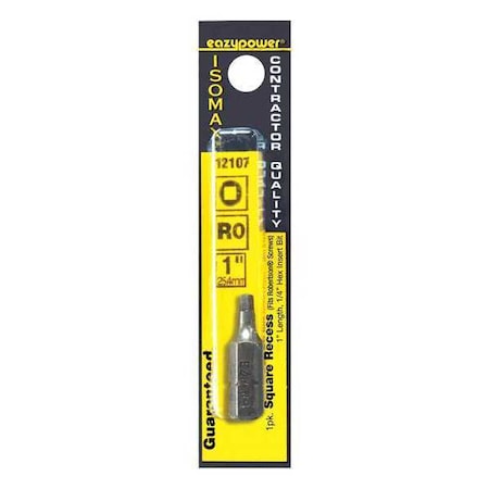 Square Recess Power Bit R0 1 by USA Eazypower Screwdriver Bits