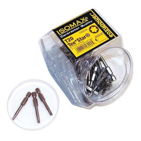 Tee Star T20 2" 1/4" Hex Power Tip PK50 by USA Eazypower Screwdriver Bits