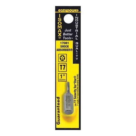 Tee Star Security Insert Bit T7 1/4" Hex by USA Eazypower Screwdriver Bits