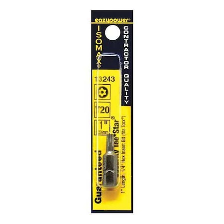 Security Tee Star T20 1 by USA Eazypower Screwdriver Bits