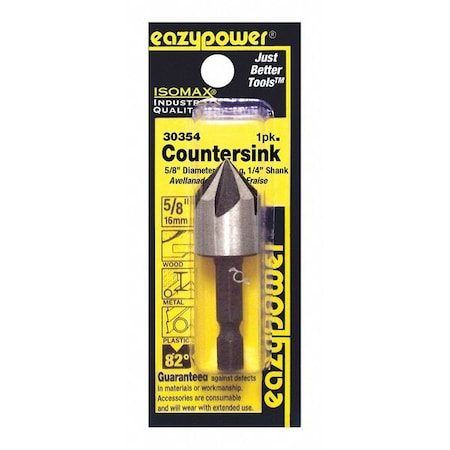 Countersink 5/8" 1/4" Hex by USA Eazypower Combined Drill/Countersinks