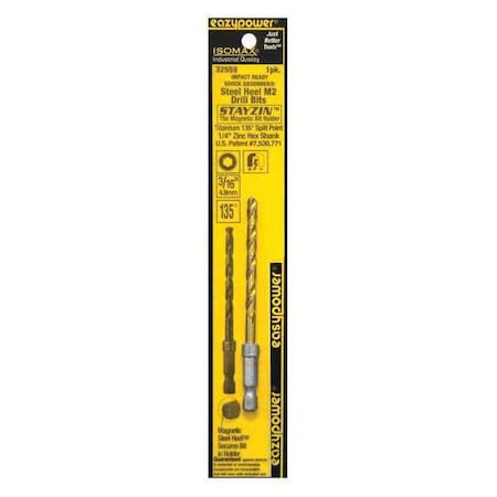 Hex Drive Impact Bit 3/16 by USA Eazypower Screwdriver Bits