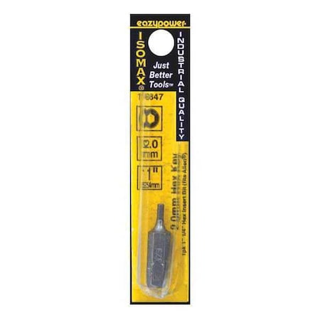 Hex Key Power Bit 2mm by USA Eazypower Screwdriver Bits