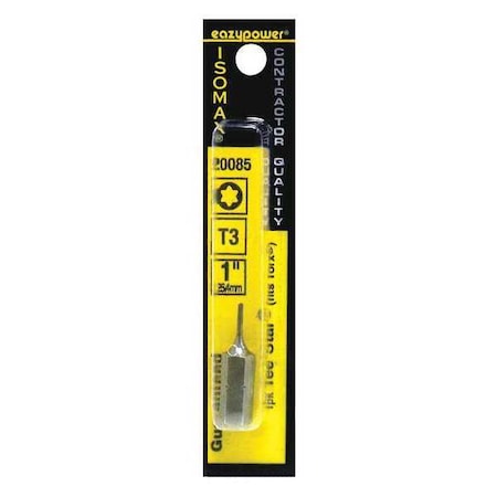 Tee Start Insert Bit T3 1 by USA Eazypower Screwdriver Bits