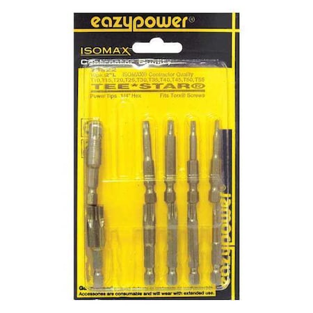 Tee Star Power Bit T10 T55 2" 10 pcs. by USA Eazypower Screwdriver Bits