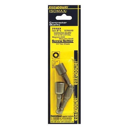 Magnetic Nut Setters 1 5/8" 3 pcs. by USA Eazypower Nut Setters & Bit Holders