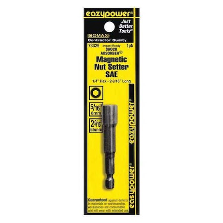 Magnetic Nut Setter SAE 5/16" 2 9/16 by USA Eazypower Nut Setters & Bit Holders