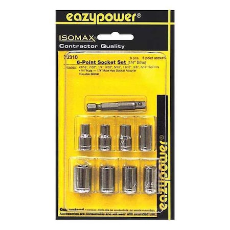 Socket Adapter Set 1/4" 9 pcs. by USA Eazypower Screwdriver Bits