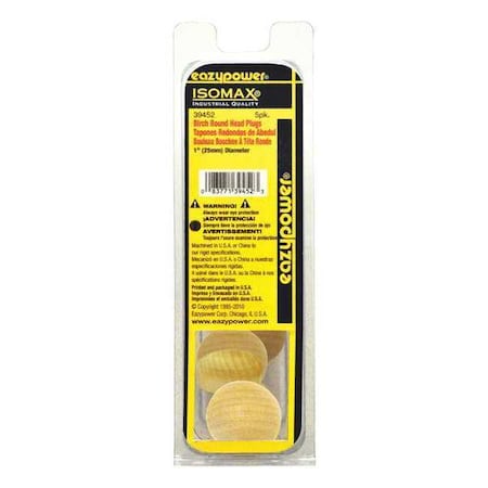 Round Birch Plug 1" PK5 by USA Eazypower Screwdriver Bits