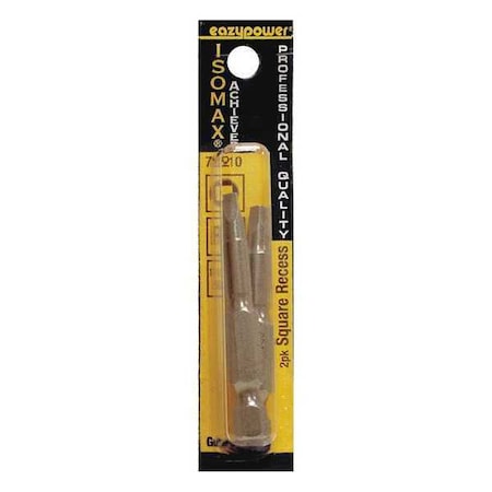 Square Recess Power Bit R2 2" PK2 by USA Eazypower Screwdriver Bits