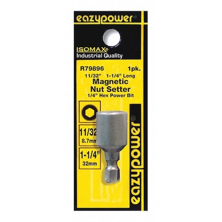 Magnetic Nut Setters 11/32" 1 1/4 by USA Eazypower Nut Setters & Bit Holders