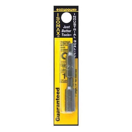 Hex Key Bit 9/64" 1" PK2 by USA Eazypower Screwdriver Bits