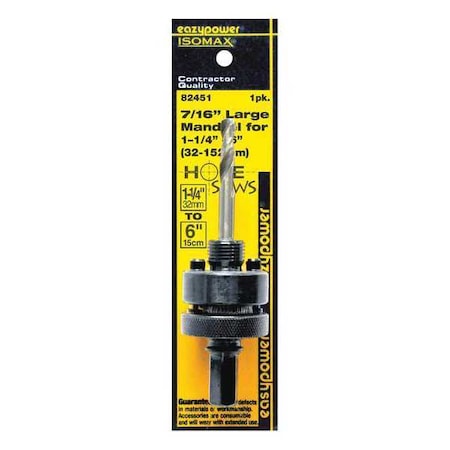 Hole Saw Mandrel 1 1/4" to 6 by USA Eazypower Hole Saws & Cutters