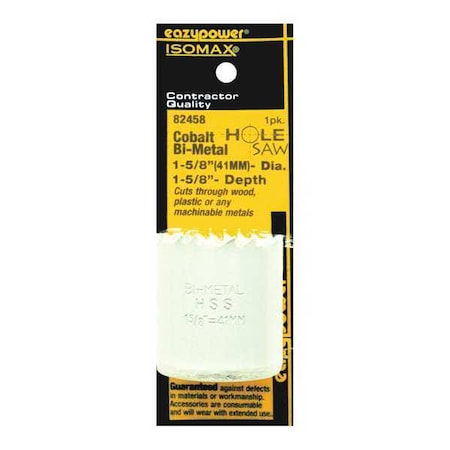 Bi Metal Hole Saw Cobalt 1 5/8" x 1 3/8 by USA Eazypower Hole Saws & Cutters
