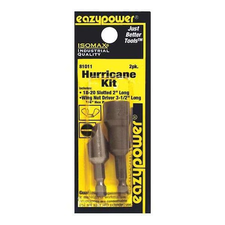 Hurricane Power Bit Kit No. 18 20 2 pcs. by USA Eazypower Screwdriver Bits