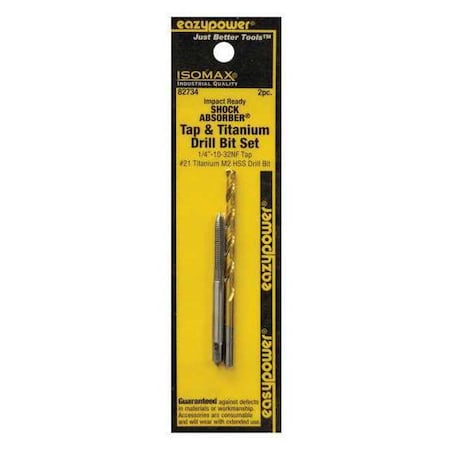 Tap and Ttanium Drill Set 10 32NF 2 pcs. by USA Eazypower Pilot Point Drill Bits