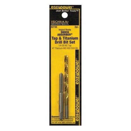 Tap and Ttnium Drill Set 1/4 20NC 2 pcs. by USA Eazypower Pilot Point Drill Bits