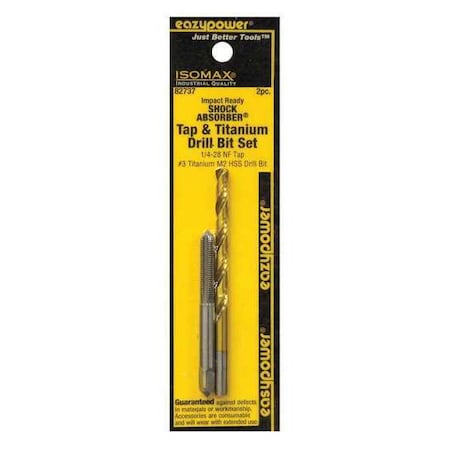 Tap and Ttnium Drill Set 1/4 28NF 2 pcs. by USA Eazypower Pilot Point Drill Bits
