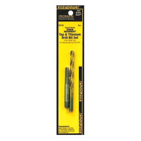 Tap and Ttnium Drll Set 5/16 18NC 2 pcs. by USA Eazypower Pilot Point Drill Bits