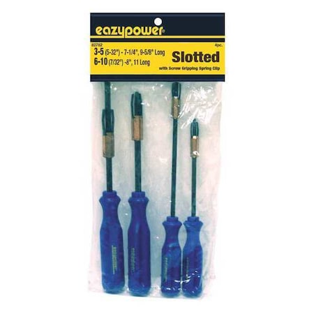Slotted Scrdrvr 7.25 9 5/8 8 11" 4 pcs. by USA Eazypower Screwdriver Bits