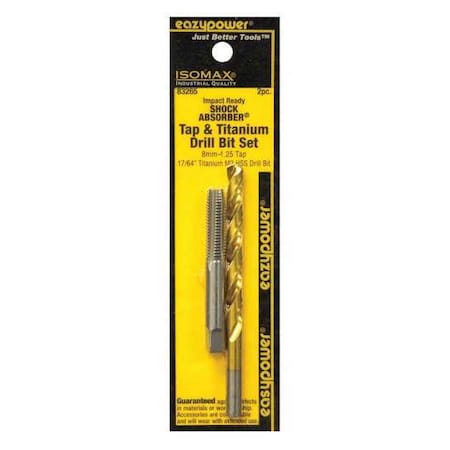 Drill Bit Set 8mm 1.25/17/64 2 pcs. by USA Eazypower Screwdriver Bits