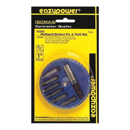 Slotted Bit Set 7 pcs. by USA Eazypower Screwdriver Bits