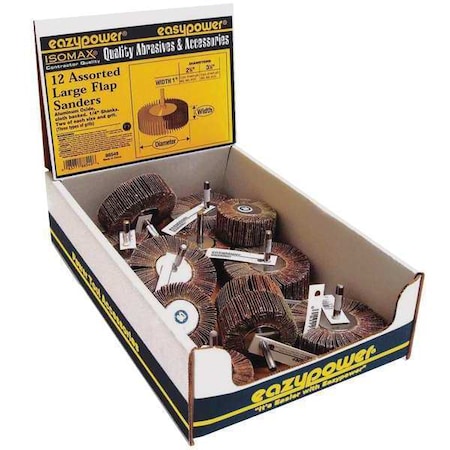 Flap Wheel Counter Display L 12 pcs. by USA Eazypower Wood Drilling Bits