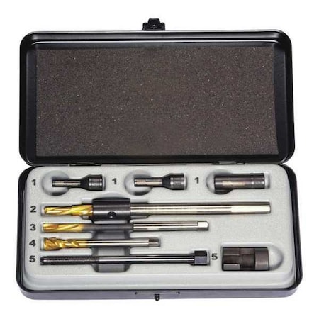 Drill Kit For Glow Plugs M8x1 by USA Mueller Kueps Carbide Tipped Drill Bits