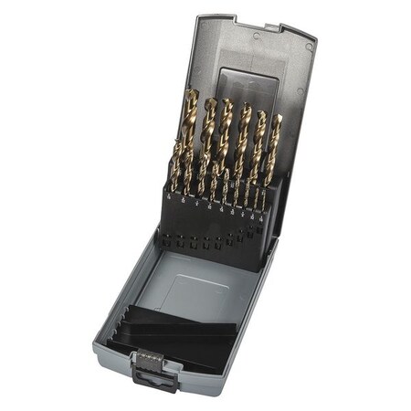 HSS E Bronze 135 deg Jobber Drill Set by USA Precision Twist Drill Taper Shank Drill Bits