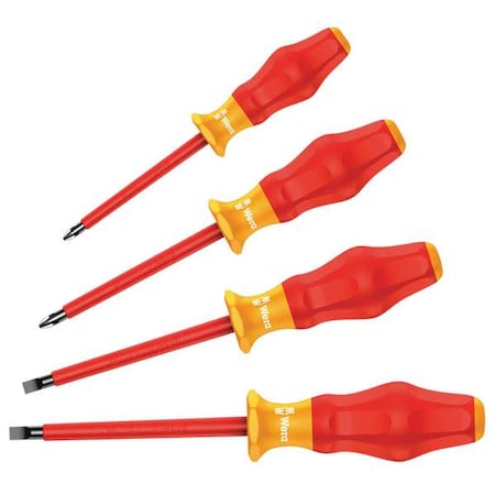 Ins. Screwdriver Set Slot/Phillips 4 Pc Type 5345212001 by USA Wera Screwdriver Sets