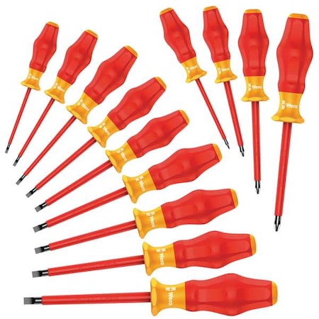 Ins. Screwdriver Set Slot/Phillips 13 Pc by USA Wera Screwdriver Sets
