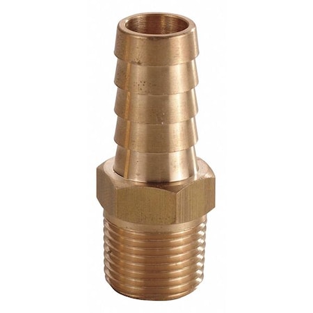 Hose Barb 3/16 In Barb 1/4 In MNPT Brass by USA Value Brand Pneumatic Push On Hose Fittings