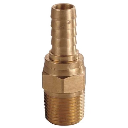 Hose Barb 1/2 In MNPT Brass Type 6AFP9 by USA Value Brand Pneumatic Push On Hose Fittings